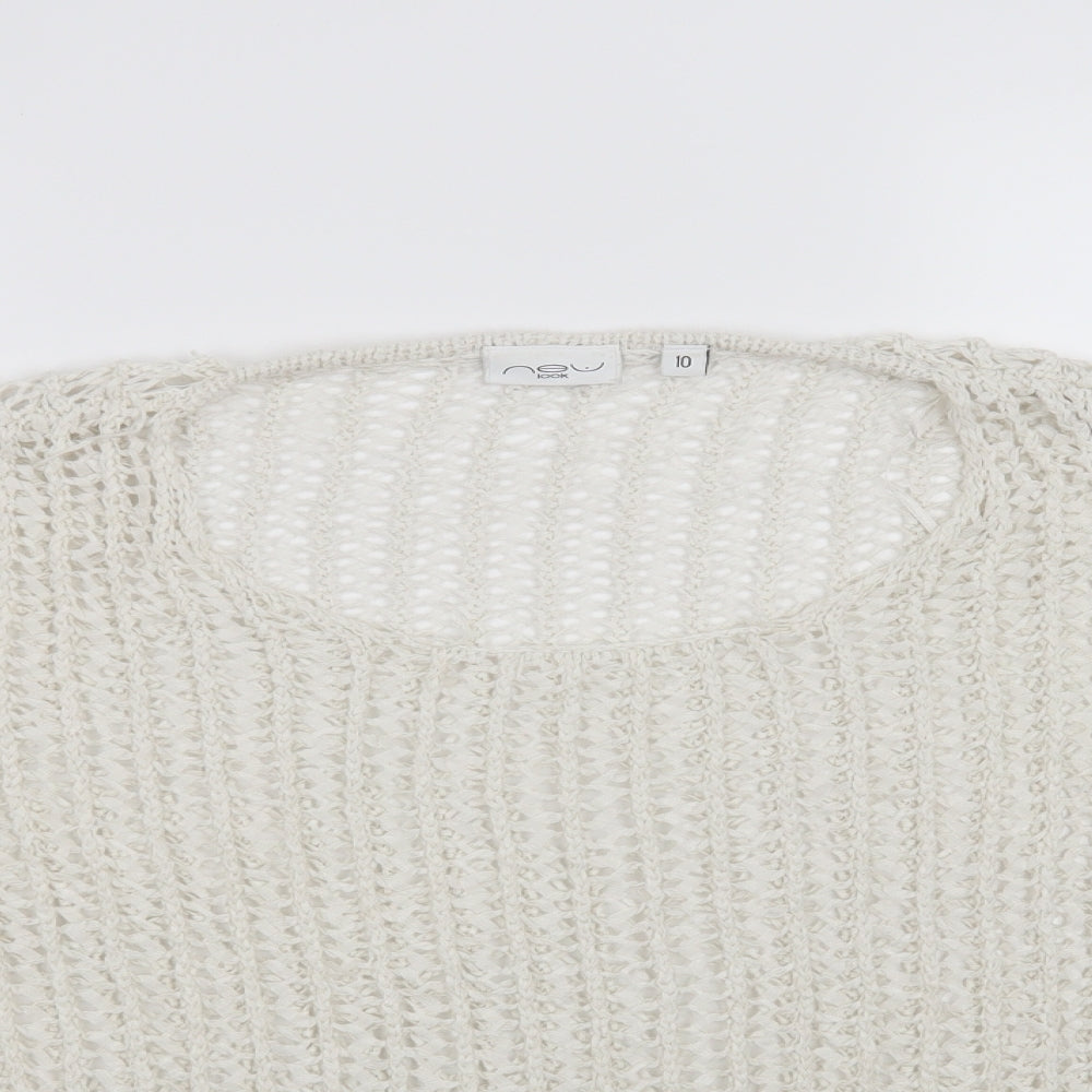 New Look  Womens White   Pullover Jumper Size 10