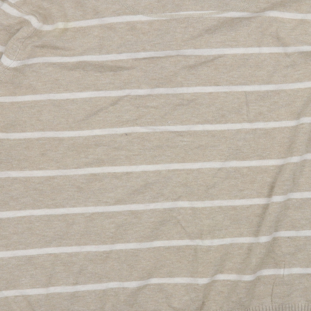 Urban Spirit Mens Beige Striped  Pullover Jumper Size L