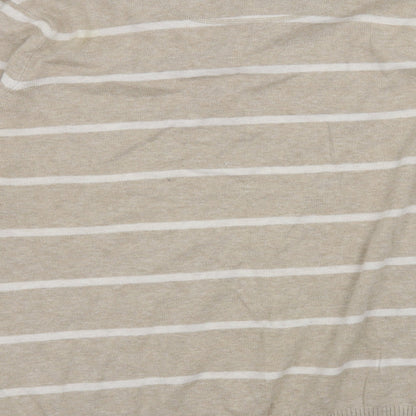 Urban Spirit Mens Beige Striped  Pullover Jumper Size L