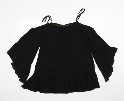 agatha Womens Black   Basic Blouse Size 8