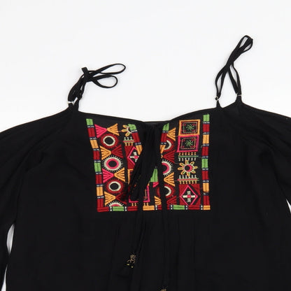agatha Womens Black   Basic Blouse Size 8