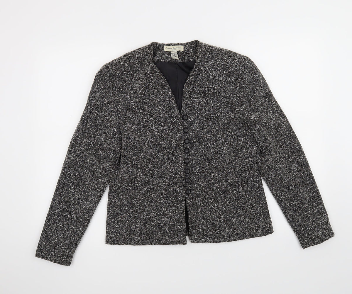 Amanda Smith Womens Grey   Jacket Coat Size 4