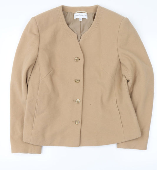 Womens UK Size 14 Gray Osbourn Beige Jacket