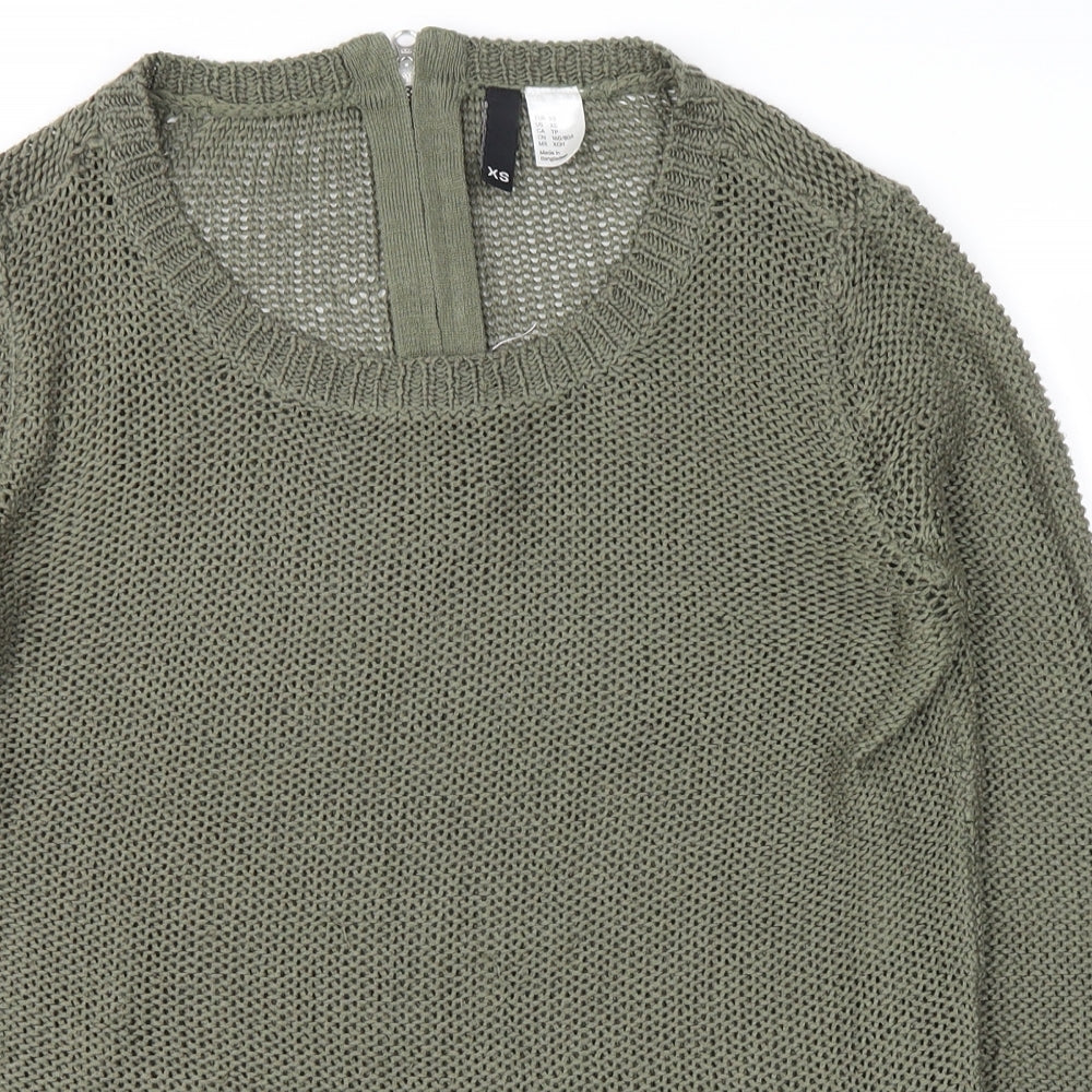 Vintage Womens Green   Pullover Jumper Size XS