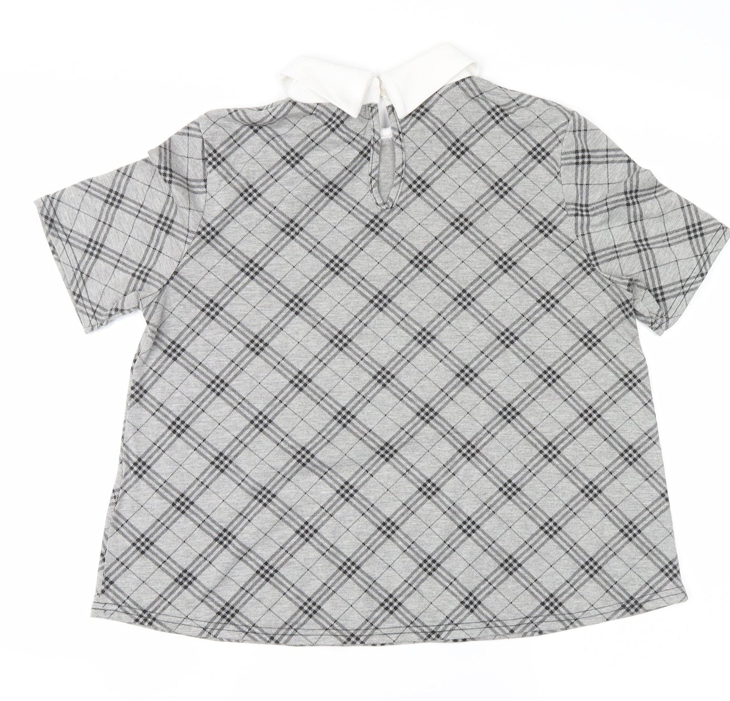 Womens UK Size 8 cameo rose Grey Basic T-Shirt