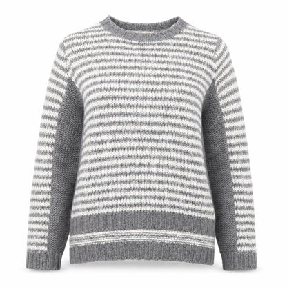 New Look Womens Grey Striped  Pullover Jumper Size 8