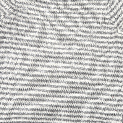 New Look Womens Grey Striped  Pullover Jumper Size 8
