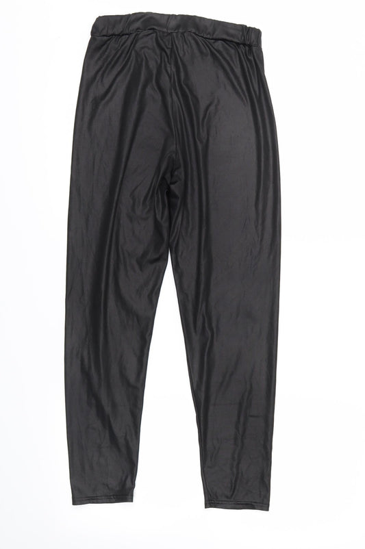 Boohoo Womens Black   Cropped Trousers Size 10 L23 in