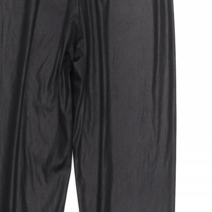 Boohoo Womens Black   Cropped Trousers Size 10 L23 in