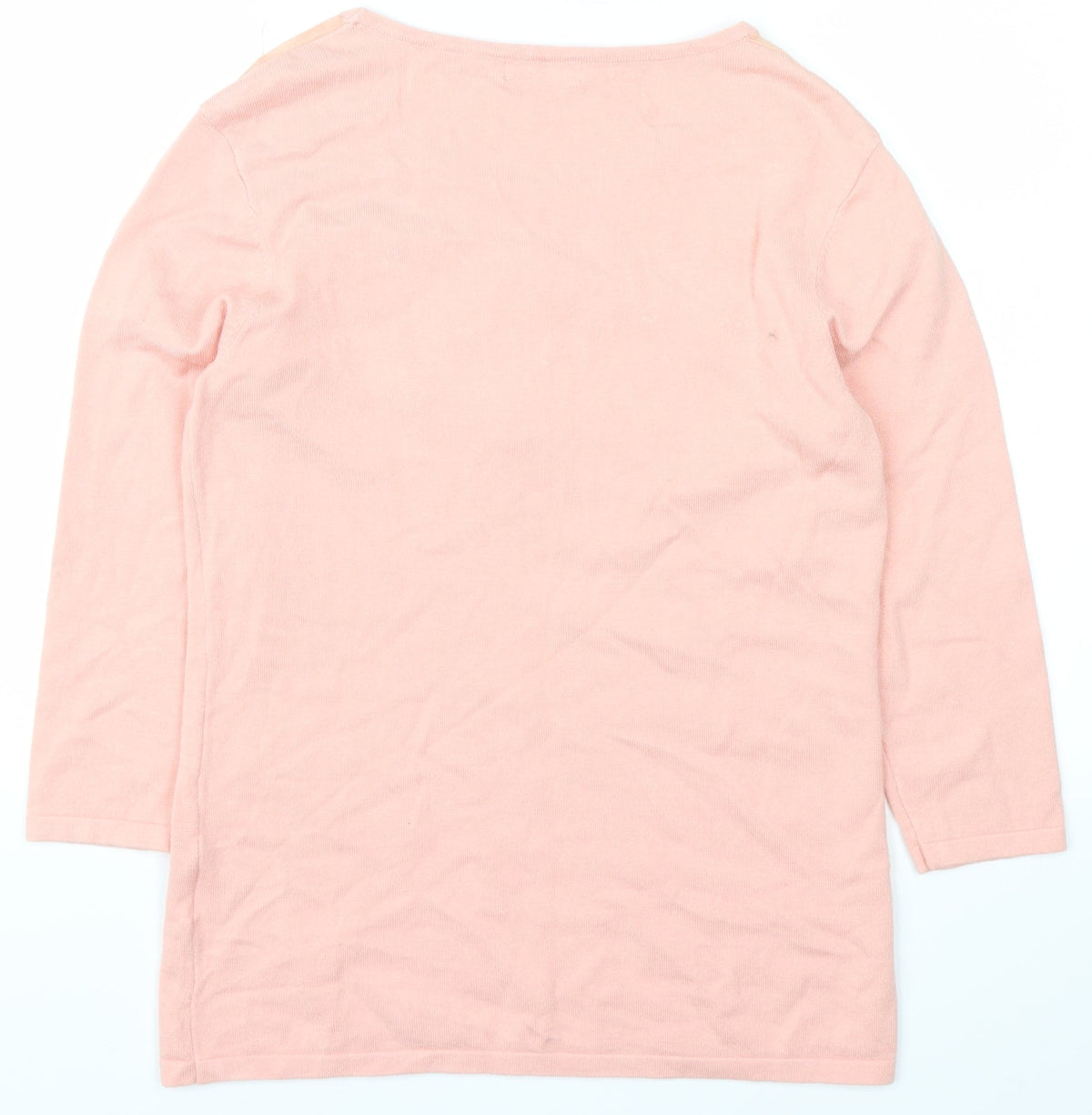 Damart Womens Pink Floral  Pullover Jumper Size 10