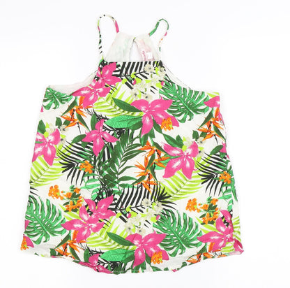 Miss E-vie Girls Multicoloured Floral  Camisole Tank Size 12 Years