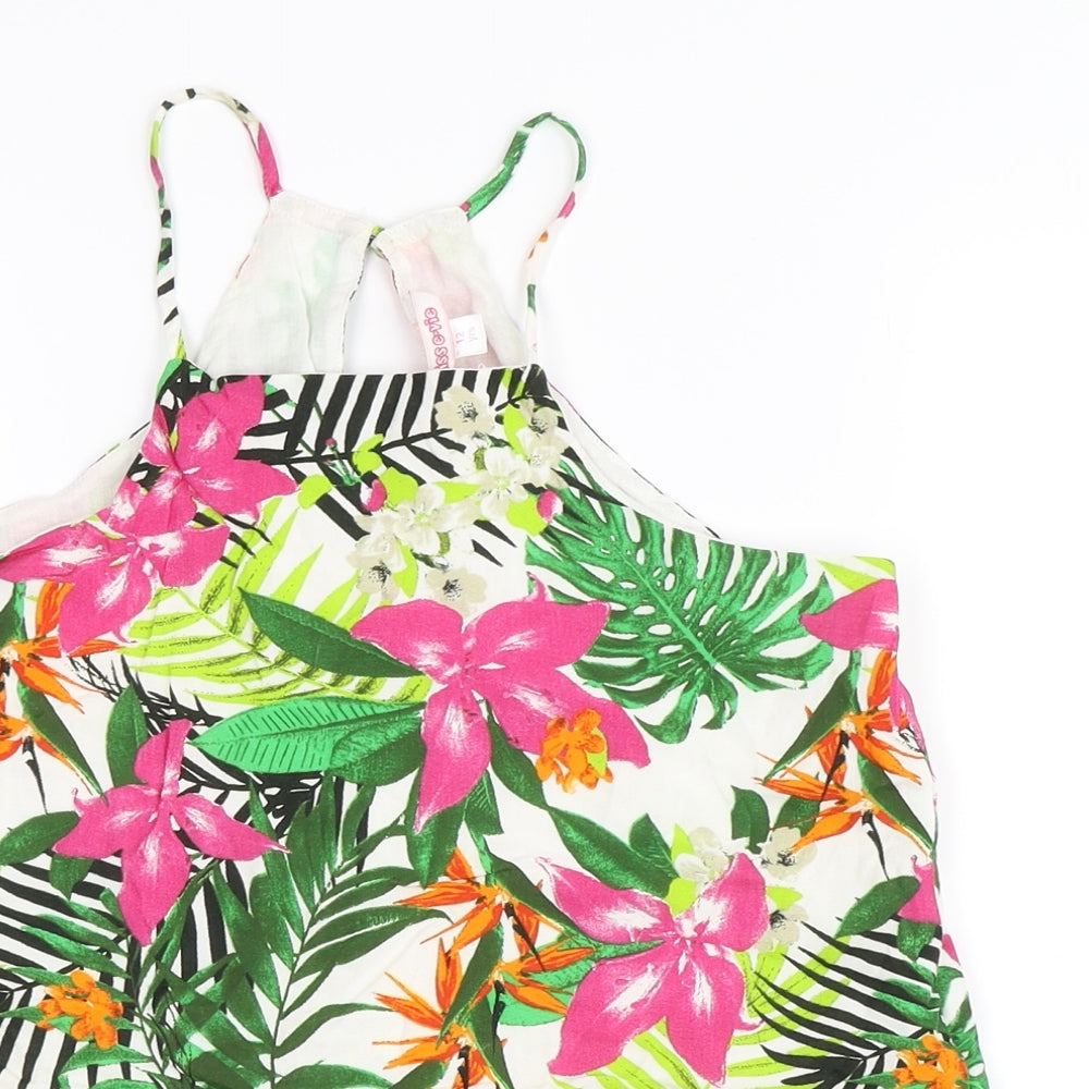 Miss E-vie Girls Multicoloured Floral  Camisole Tank Size 12 Years