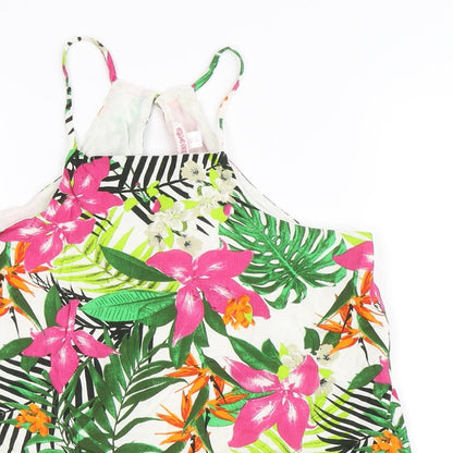 Miss E-vie Girls Multicoloured Floral  Camisole Tank Size 12 Years
