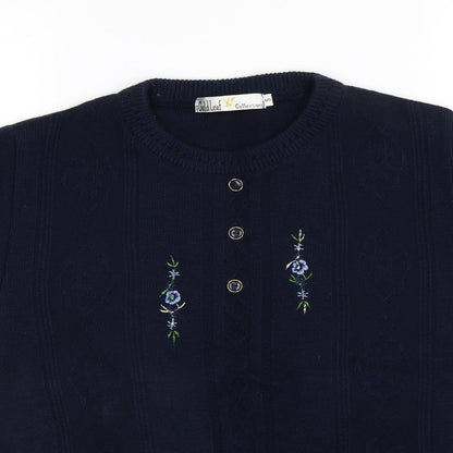 Gold Leaf Womens Blue   Pullover Jumper Size S
