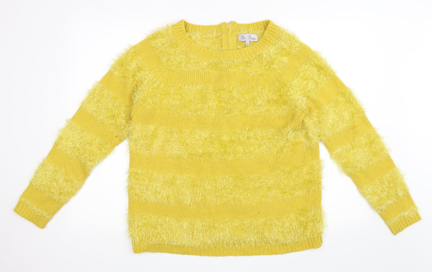 Be beau Womens Yellow   Pullover Jumper Size 12