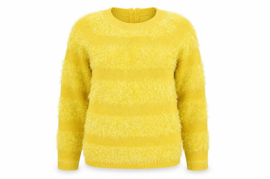 Be beau Womens Yellow   Pullover Jumper Size 12