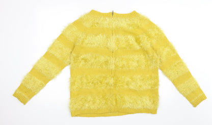 Be beau Womens Yellow   Pullover Jumper Size 12