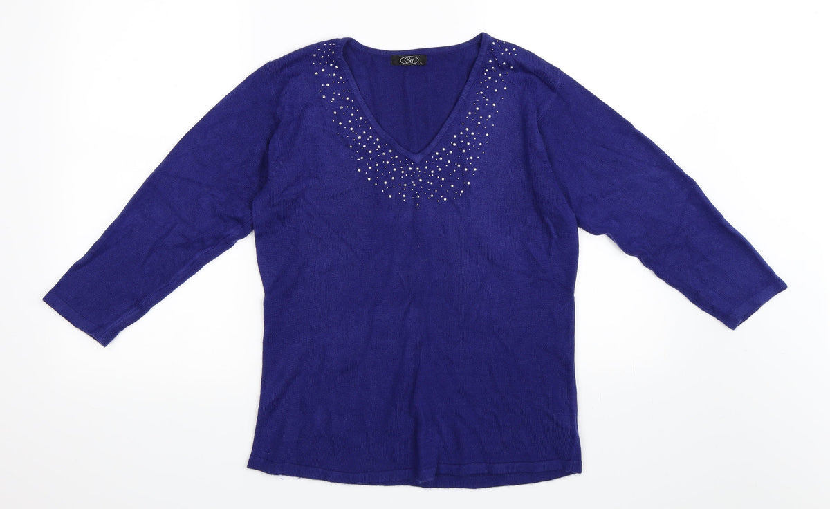 Bonmarché Womens Blue Pullover Jumper Size S