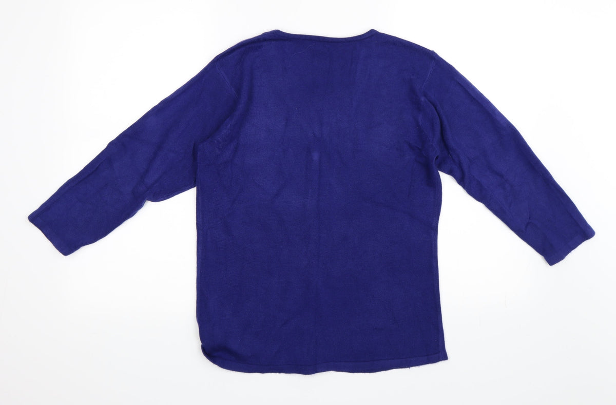 Bonmarché Womens Blue Pullover Jumper Size S