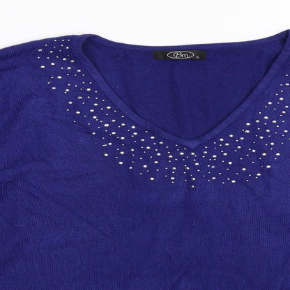 Bonmarché Womens Blue Pullover Jumper Size S