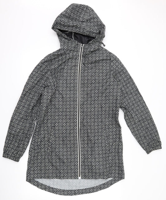 Womens UK Size S Marks and Spencer Black Anorak Coat