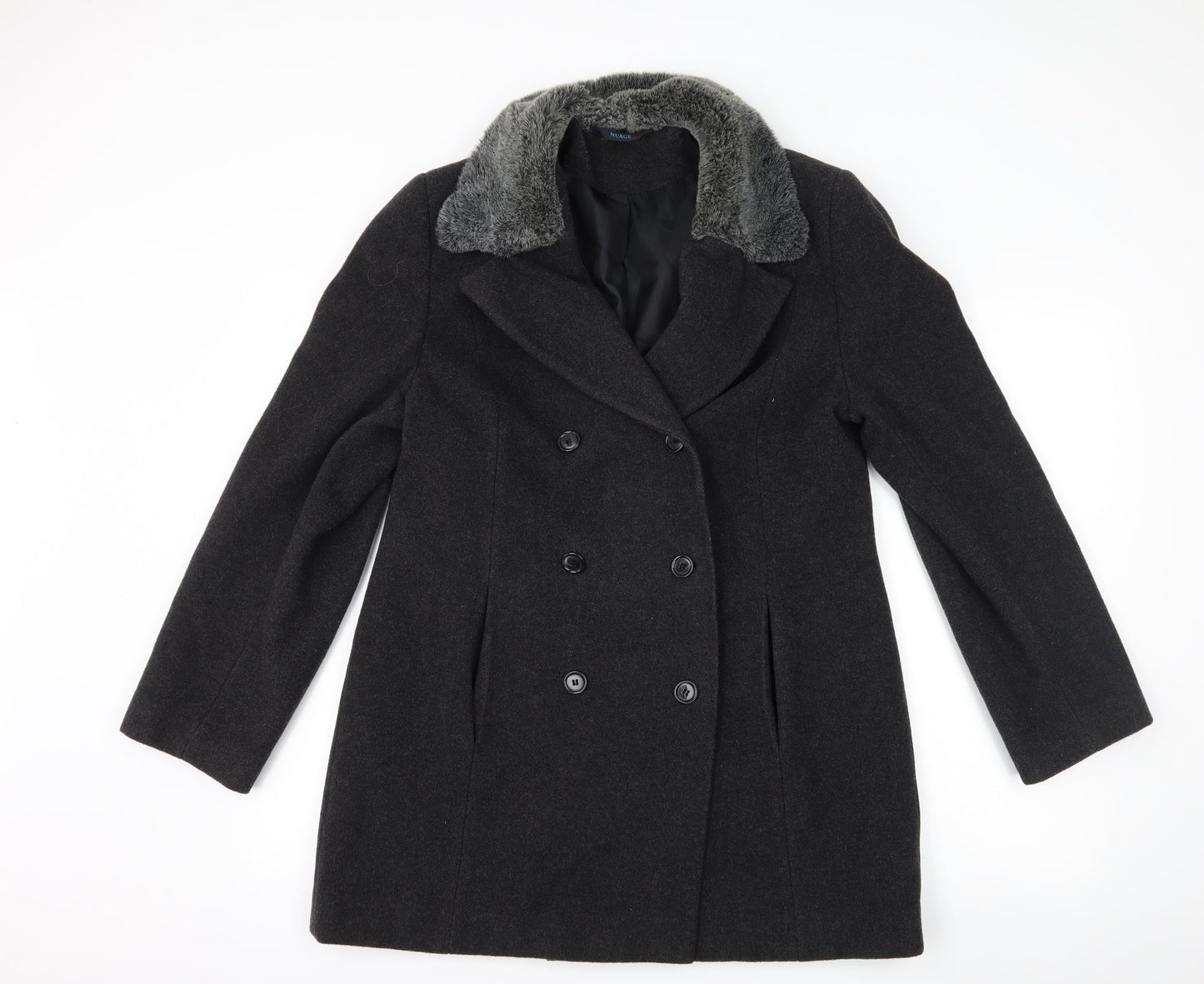 Womens UK Size 14 NuAge Grey Overcoat
