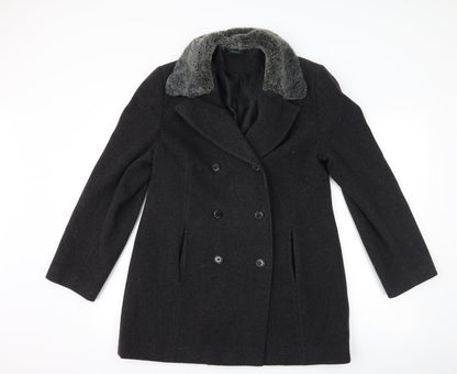 Womens UK Size 14 NuAge Grey Overcoat