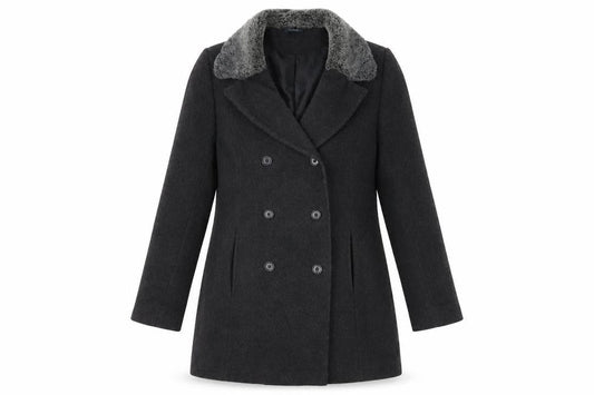 Womens UK Size 14 NuAge Grey Overcoat