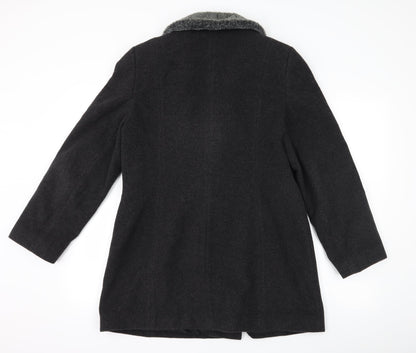 Womens UK Size 14 NuAge Grey Overcoat