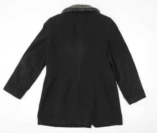 Womens UK Size 14 NuAge Grey Overcoat