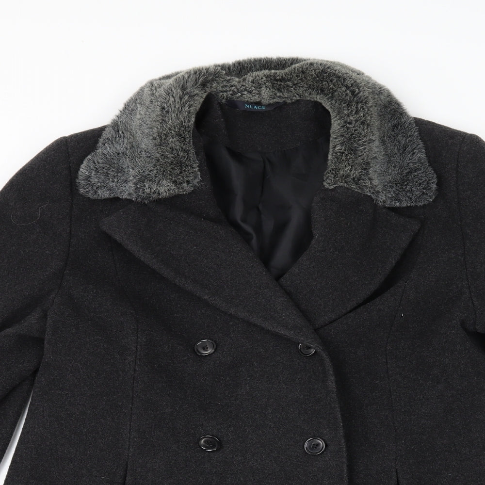 Womens UK Size 14 NuAge Grey Overcoat