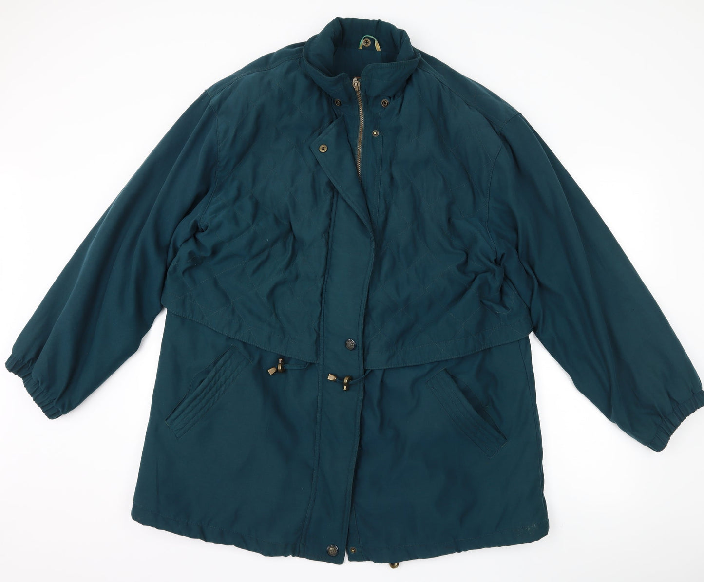 Womens UK Size 14 Canada Green Overcoat