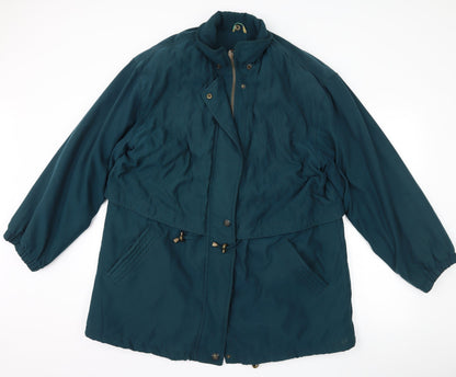 Womens UK Size 14 Canada Green Overcoat