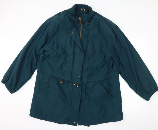 Canada Womens Green   Overcoat Coat Size 14