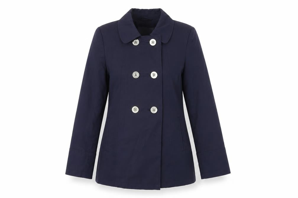 Womens UK Size 10 BHS Blue Overcoat