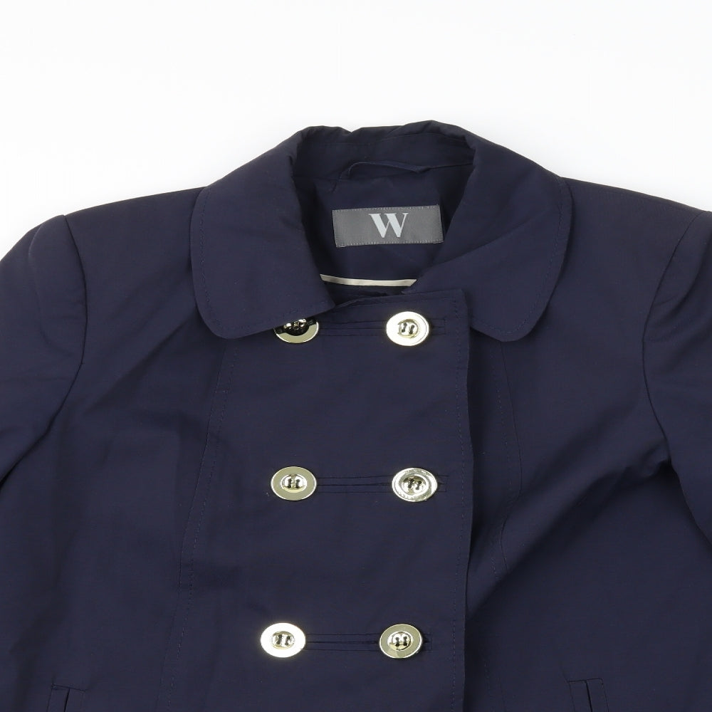 Womens UK Size 10 BHS Blue Overcoat