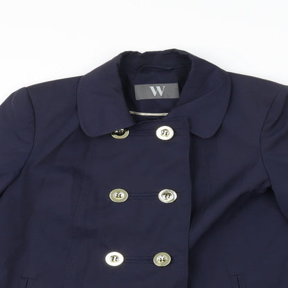 Womens UK Size 10 BHS Blue Overcoat
