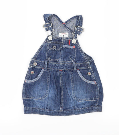 Gap Girls Blue  Denim Pinafore/Dungaree Dress  Size 3-6 Months