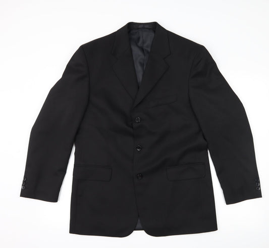Mens UK Size 38 zantos Regular Black Suit Jacket