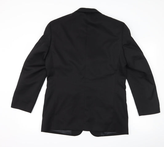 Mens UK Size 38 zantos Regular Black Suit Jacket