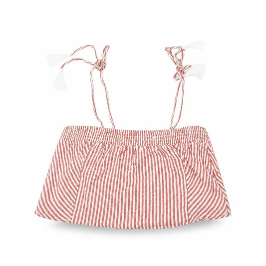 Marks & Spencer Womens Red Striped  Cropped Tank Size 12