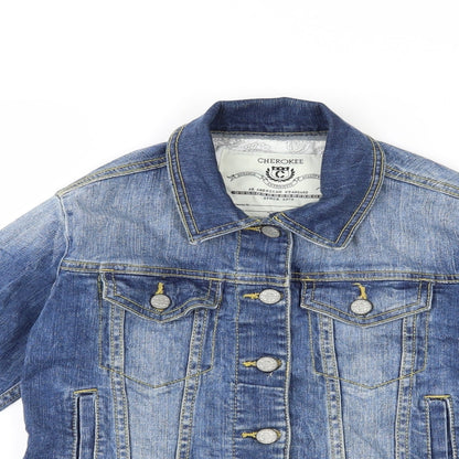 Cherokee Womens Blue  Denim Jacket  Size 6