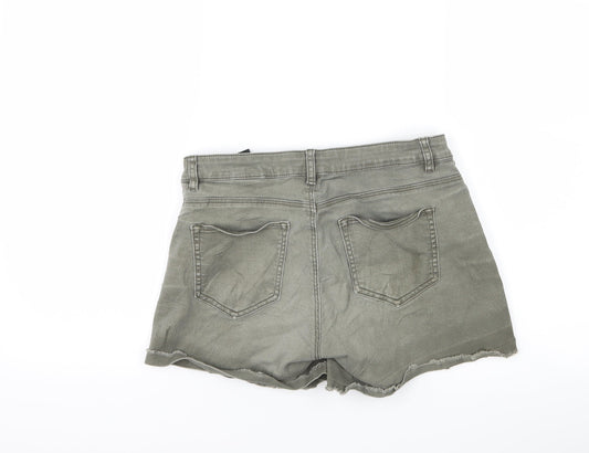H&M Womens Grey  Denim Hot Pants Shorts Size 8
