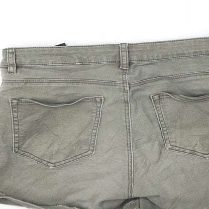 H&M Womens Grey  Denim Hot Pants Shorts Size 8