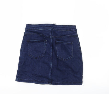 New Look Girls Blue  Denim A-Line Skirt Size 12 Years