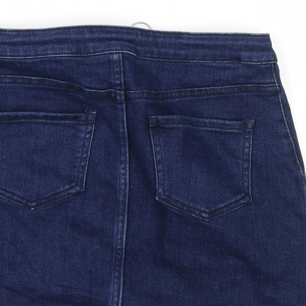 New Look Girls Blue  Denim A-Line Skirt Size 12 Years