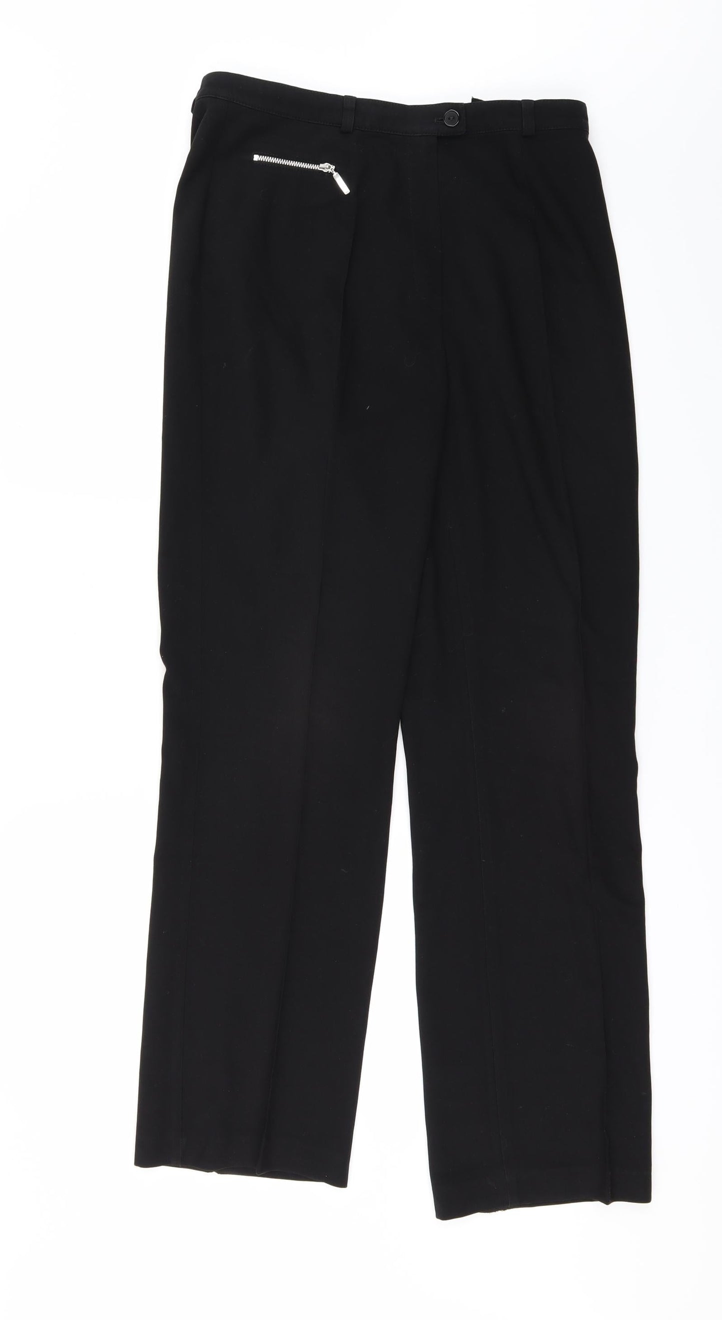 Womens UK Size 12 Marks and Spencer Regular Fit  Black Trousers