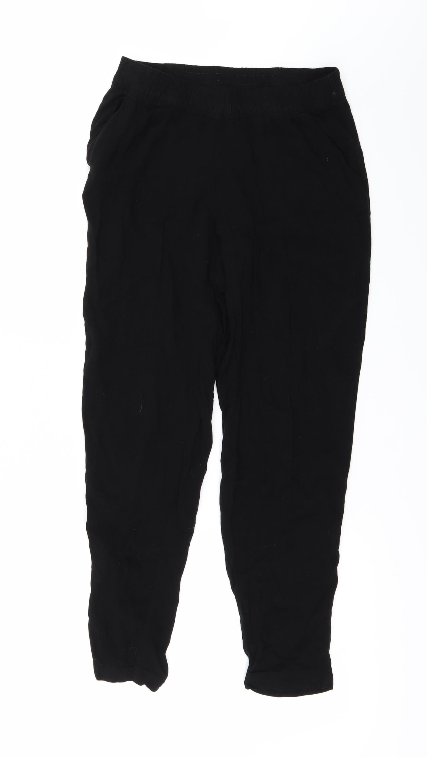 Womens UK Size 8 H&M Regular Fit  Black Trousers