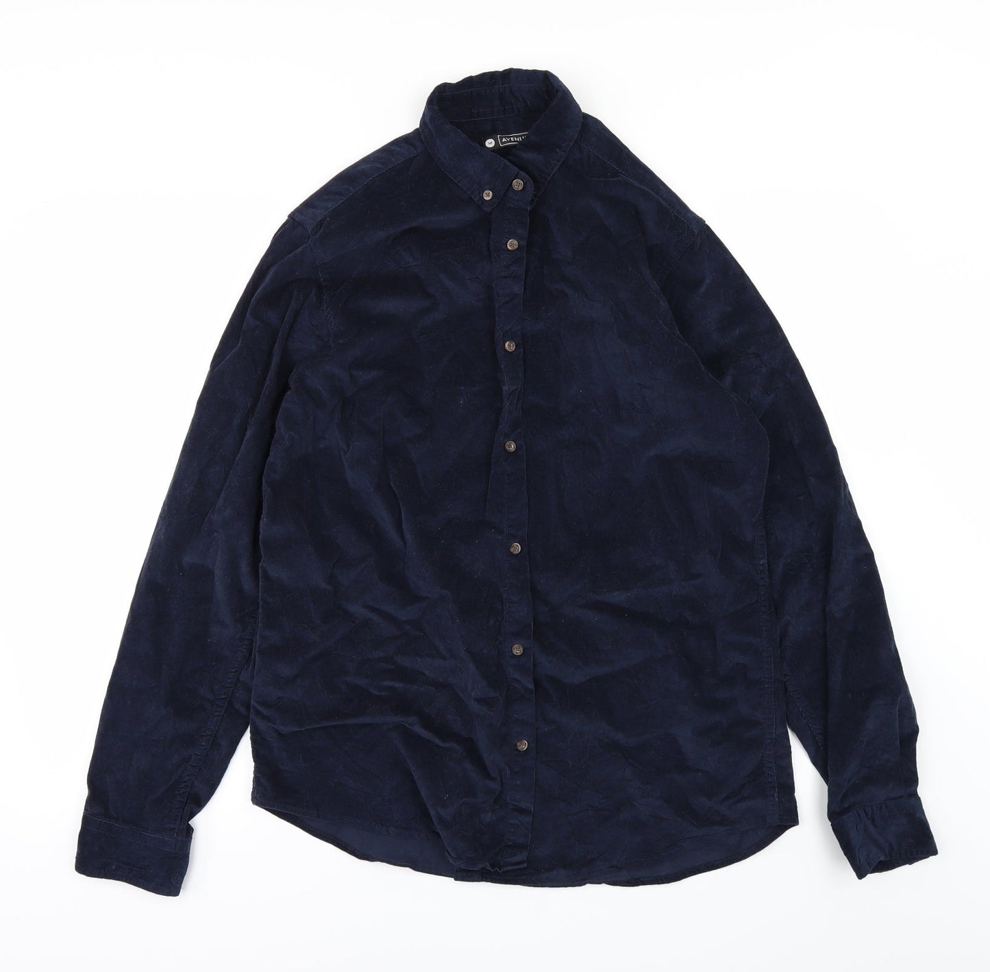Avenue Mens Blue    Button-Up Size M