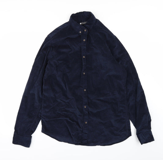 Avenue Mens Blue    Button-Up Size M